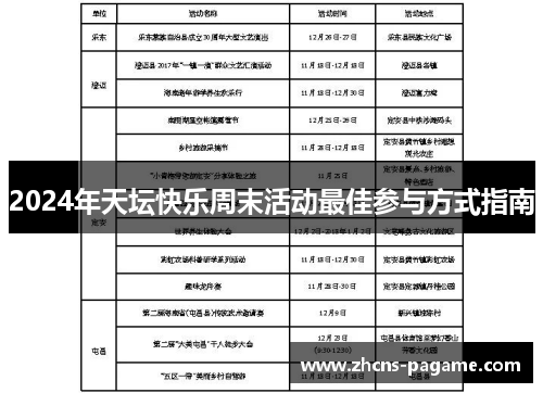 2024年天坛快乐周末活动最佳参与方式指南 2024年天坛快乐周末活动最佳参与方式指南