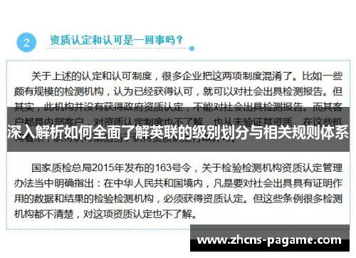 深入解析如何全面了解英联的级别划分与相关规则体系